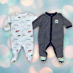 Carter’s Baby Boy Sleeper Footie Pajamas Size 3 Months